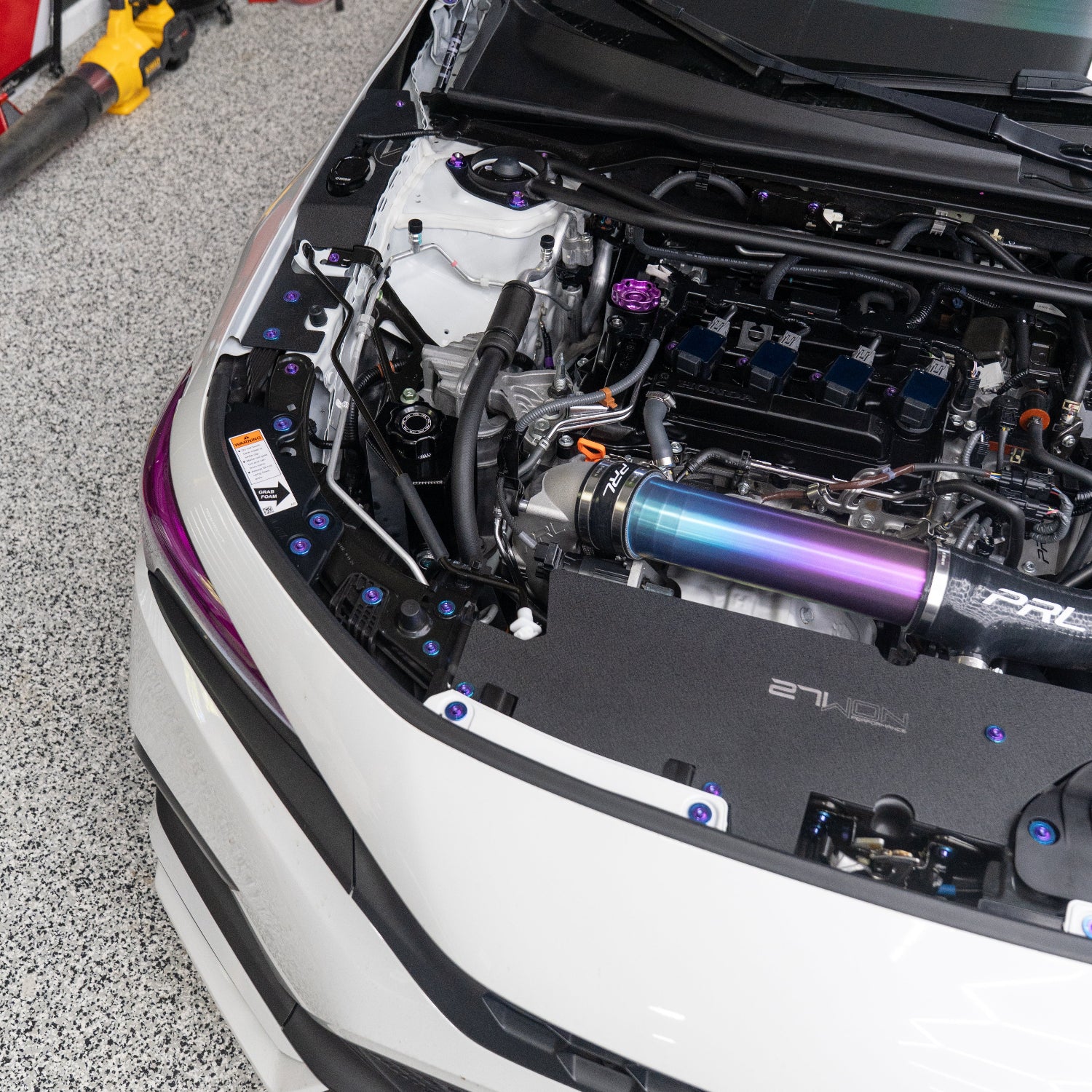 JDC Titanium Engine Bay Dress-Up Hardware Kit (2022+ Honda Civic Si 11th Gen)