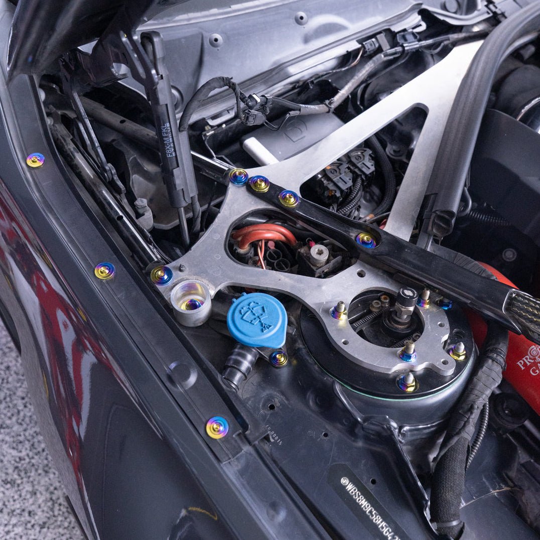 JDC Titanium Aluminum Chassis Brace Hardware Kit | 2014 - 2020 BMW F80 M3/M4 - 1