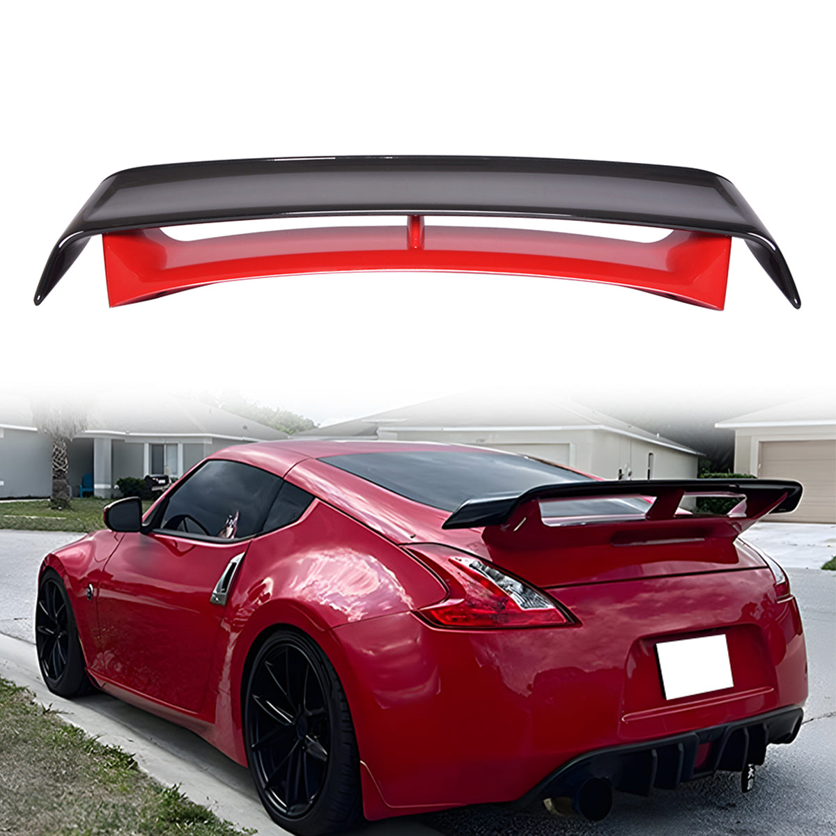 K2 Industries 2009-2021 Nissan 370Z Coupe Rear Trunk Spoiler Ducktail Wing Lip ABS