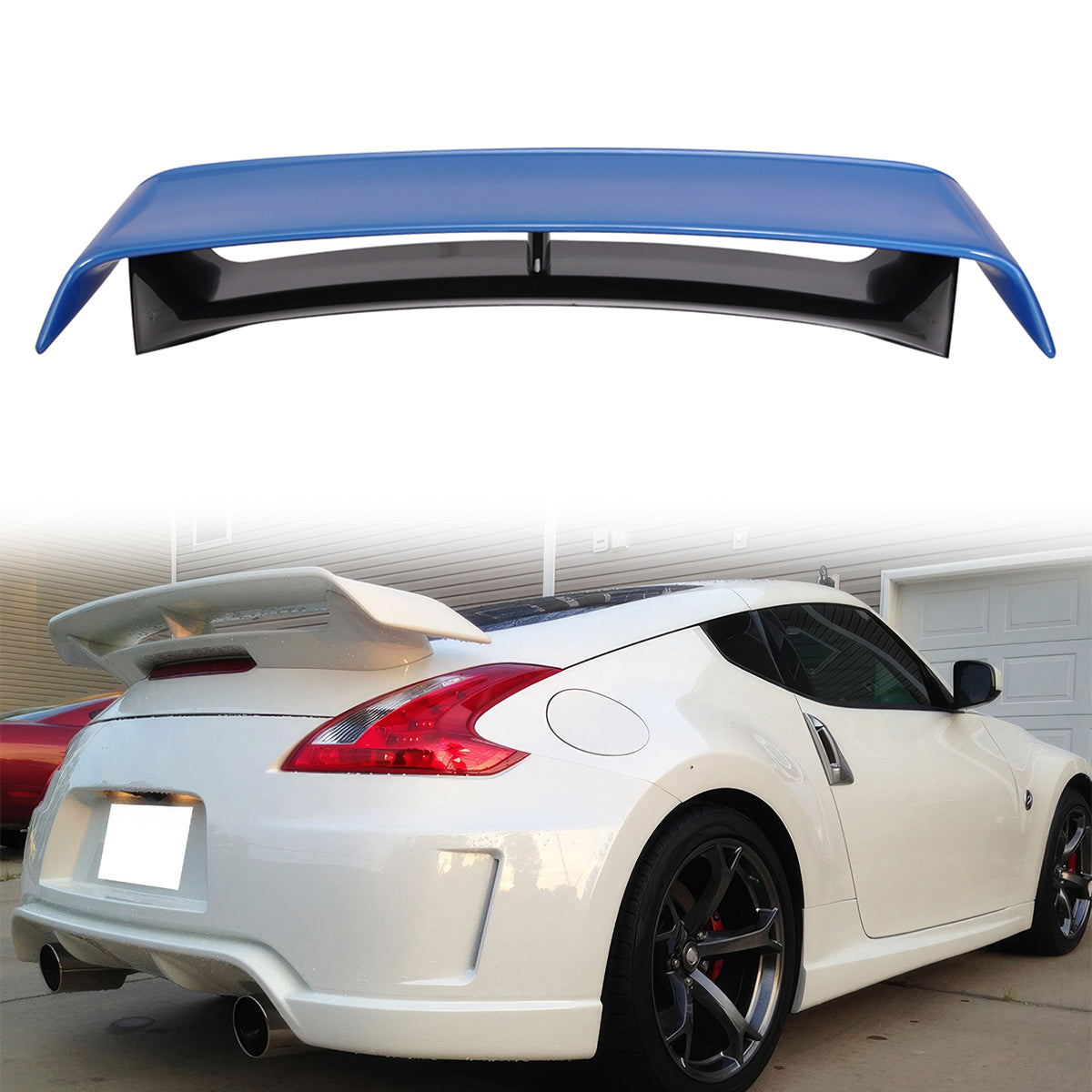 K2 Industries 2009-2021 Nissan 370Z Coupe Rear Trunk Spoiler Ducktail Wing Lip ABS