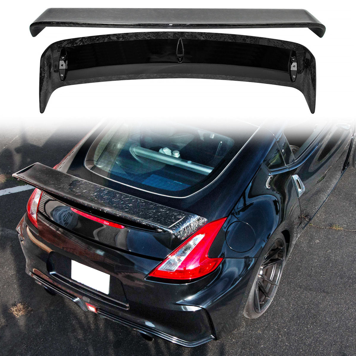 K2 Industries 2009-2021 Nissan 370Z Coupe Rear Trunk Spoiler Ducktail Wing Lip ABS