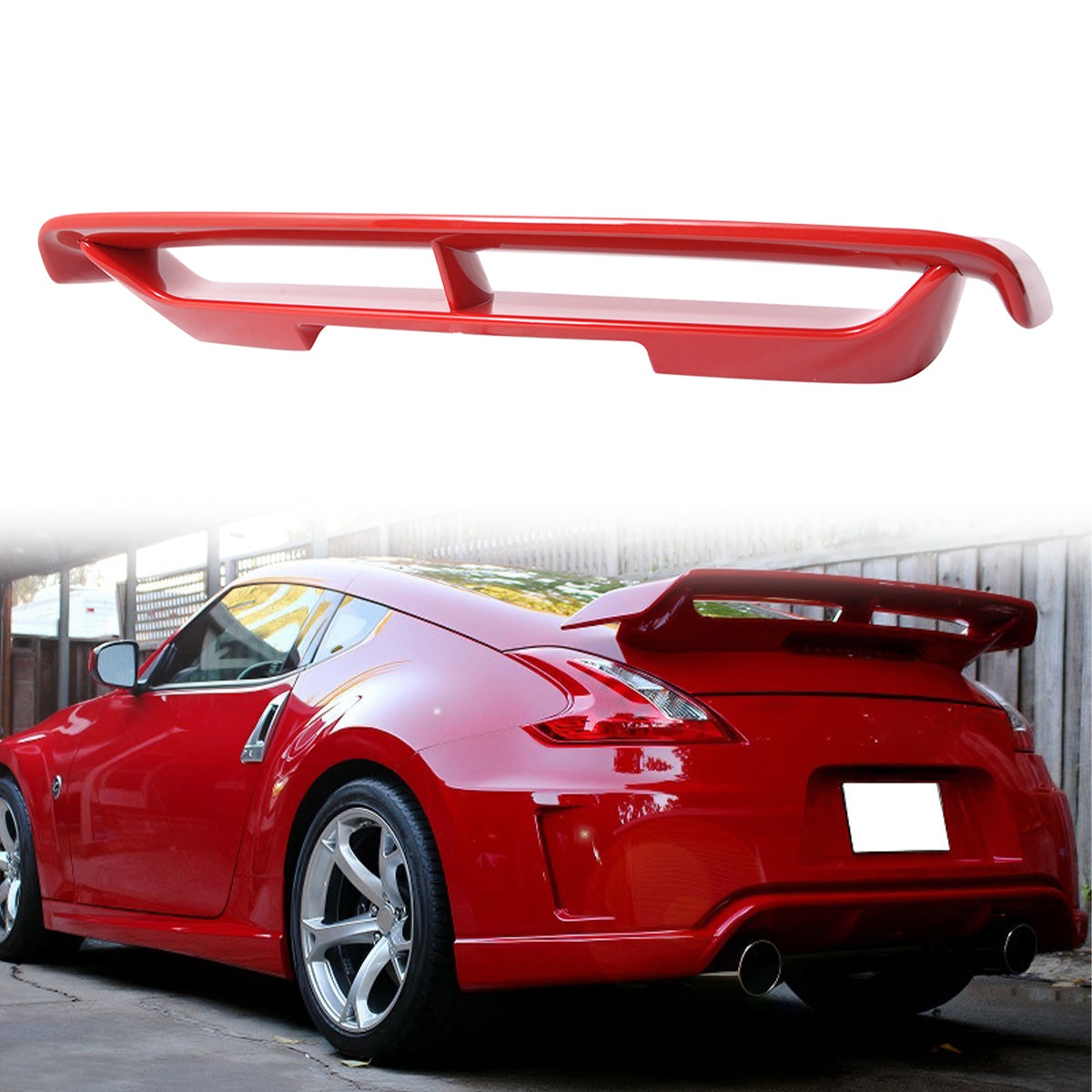 K2 Industries 2009-2021 Nissan 370Z Coupe Rear Trunk Spoiler Ducktail Wing Lip ABS