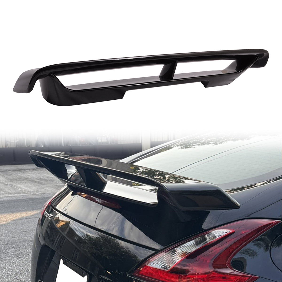 K2 Industries 2009-2021 Nissan 370Z Coupe Rear Trunk Spoiler Ducktail Wing Lip ABS