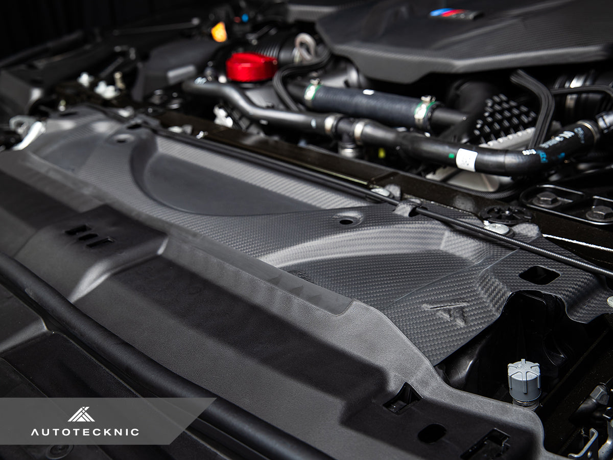 AutoTecknic Dry Carbon Fiber Crosslink Cooling Shroud - G90/ G99 M5 (ATK-BM-0826-G)