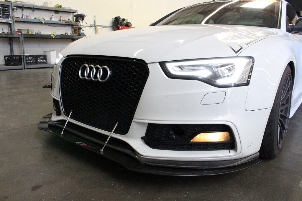 APR Stock Bumper Carbon Fiber Front Wind Splitter (2013-2016 Audi S5 / RS5)
