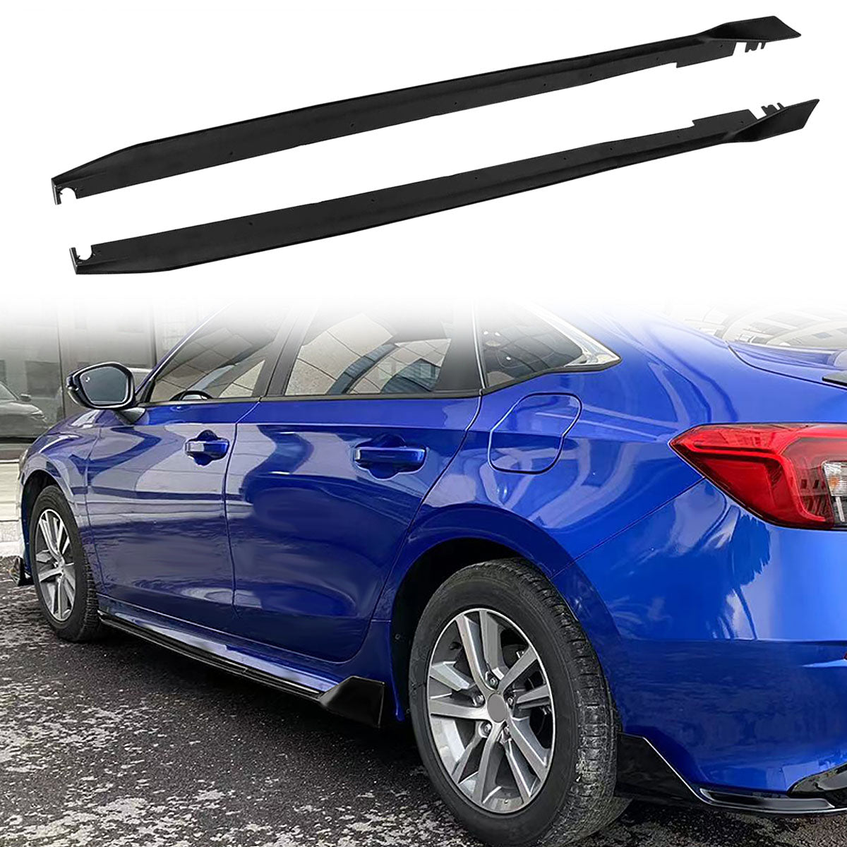 K2 Industries 2022-2025 Honda Civic 11th Type R Side Skirts Rocker Panel Matte Black