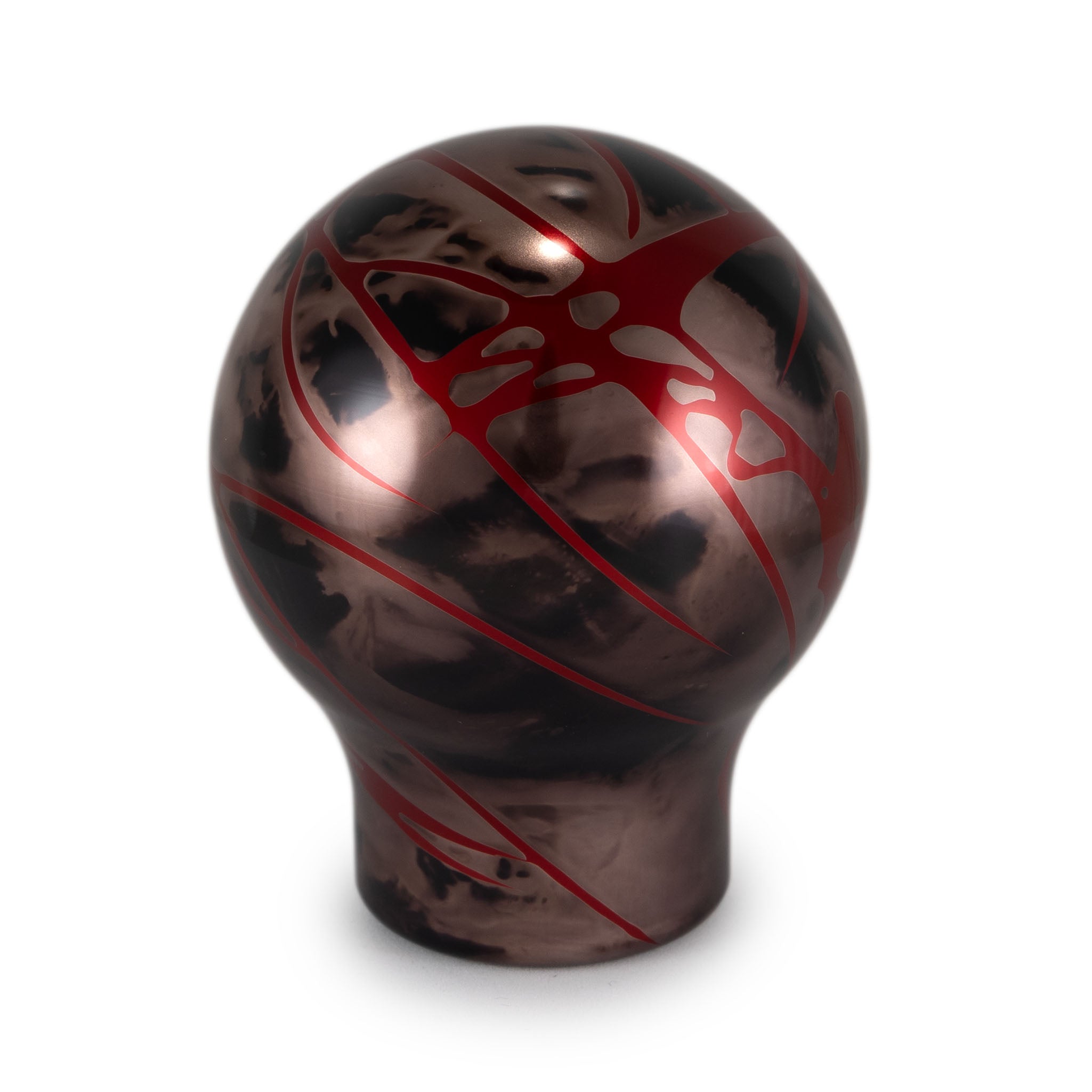 Billetworkz Shift Knob – Black Smoke w/ Red Splash - Toyota GR Corolla / Corolla Hatch