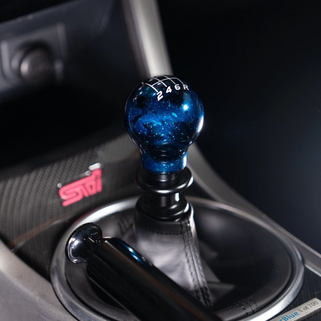 Billetworkz Cosmic Space Shift Knob - 6 Speed Velocity Engraving - Subaru STI - 12