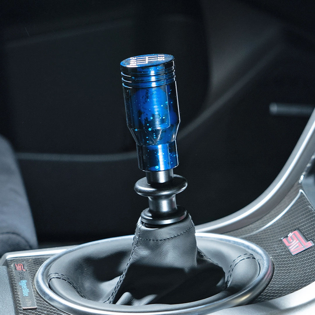 Perilla de cambio Billetworkz Cosmic Space - Grabado de velocidad de 6 velocidades - Subaru STI