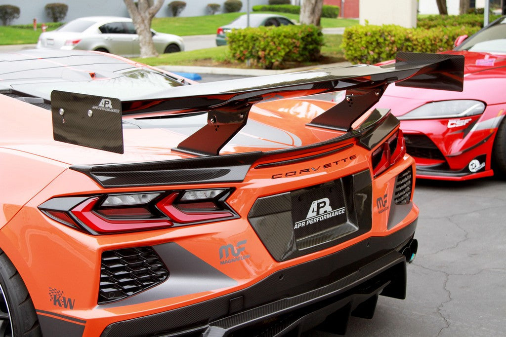 APR Carbon Fiber License Plate Backing (2020+ Chevrolet Corvette C8)