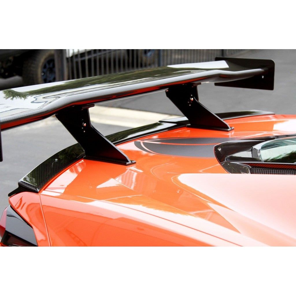 Alerón ajustable de fibra de carbono APR GTC-500 para Chevrolet Corvette C8 y Z06 2020 en adelante