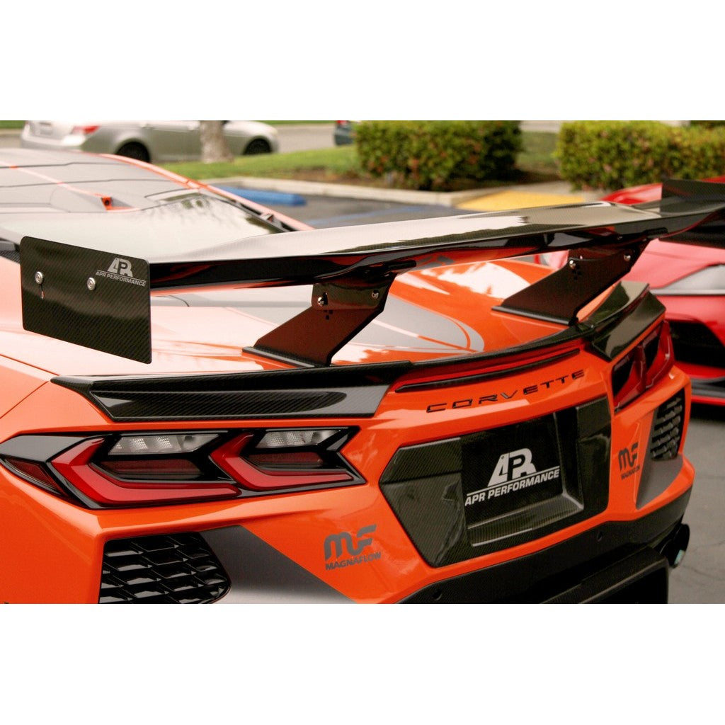 Alerón ajustable de fibra de carbono APR GTC-500 para Chevrolet Corvette C8 y Z06 2020 en adelante