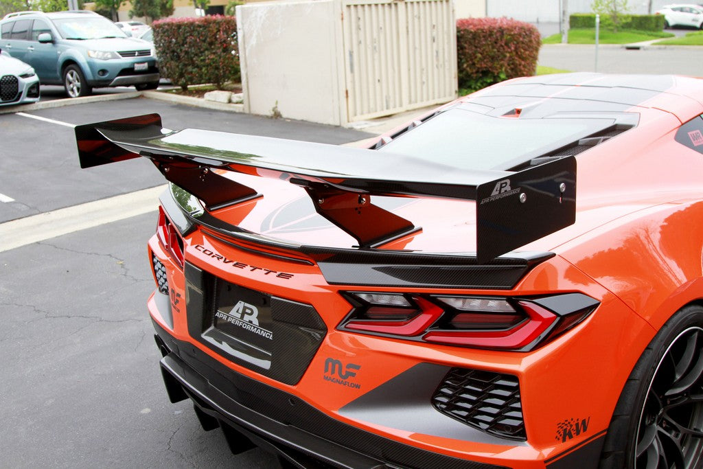 APR Carbon Fiber License Plate Backing (2020+ Chevrolet Corvette C8)
