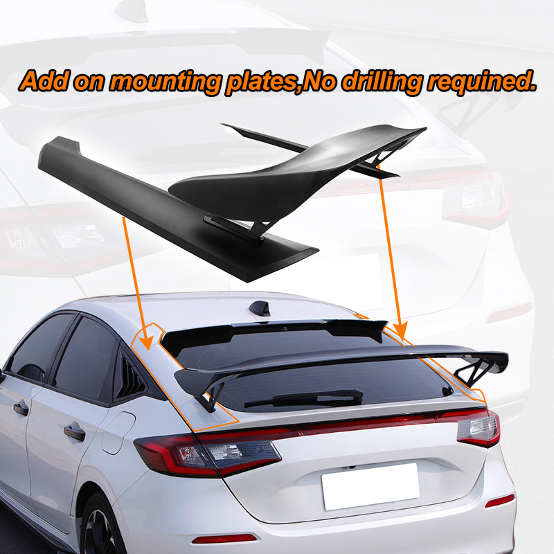 K2 Industries 2022-2024 Honda Civic Type R Primer Trunk Spoiler Mounting Plates ABS
