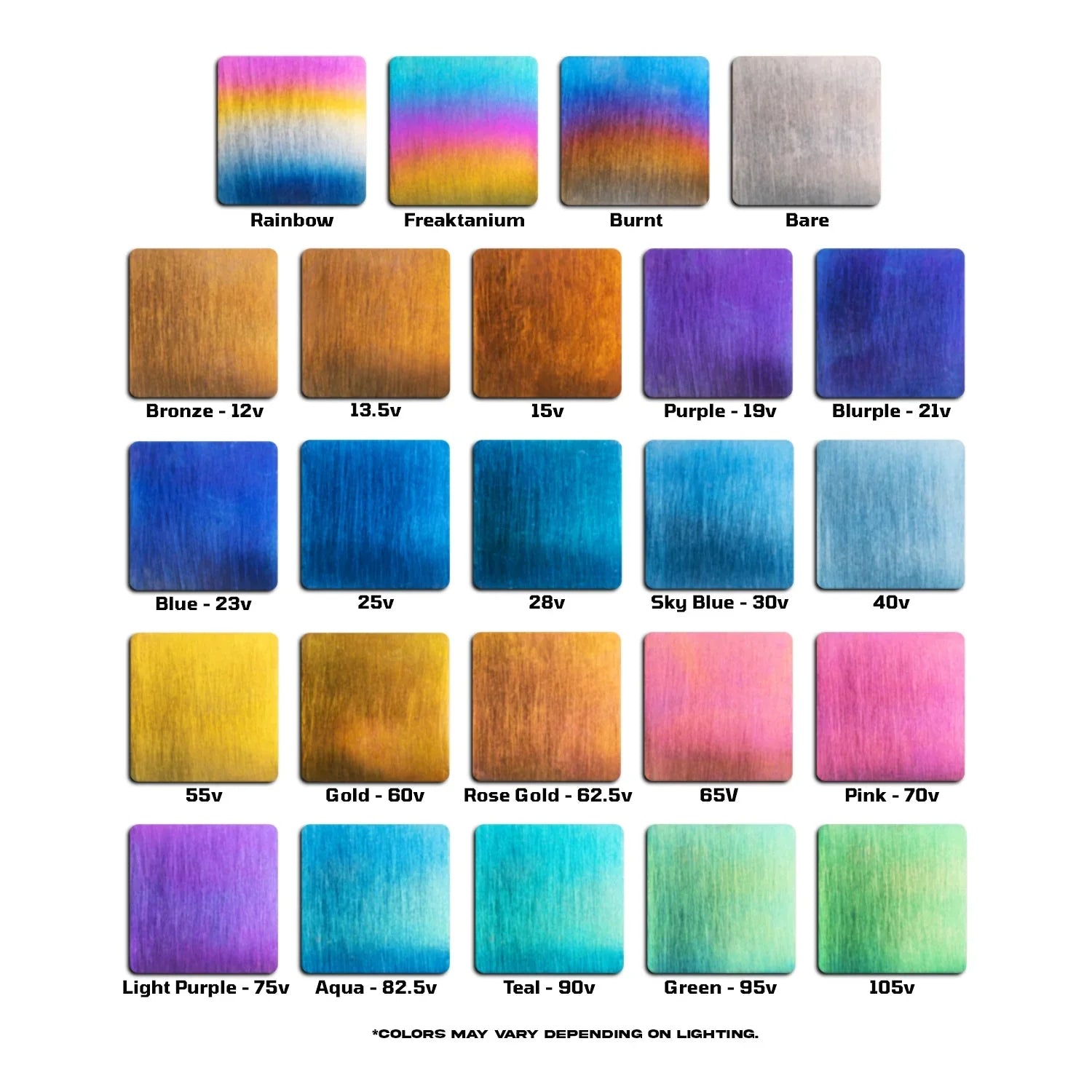 JDC Titanium Color Swatches