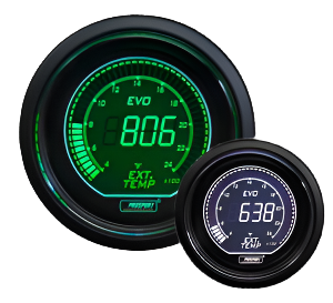 Prosport 2-1/16" Evo Electrical Green and White Exhaust Gas Temperature Gauge-