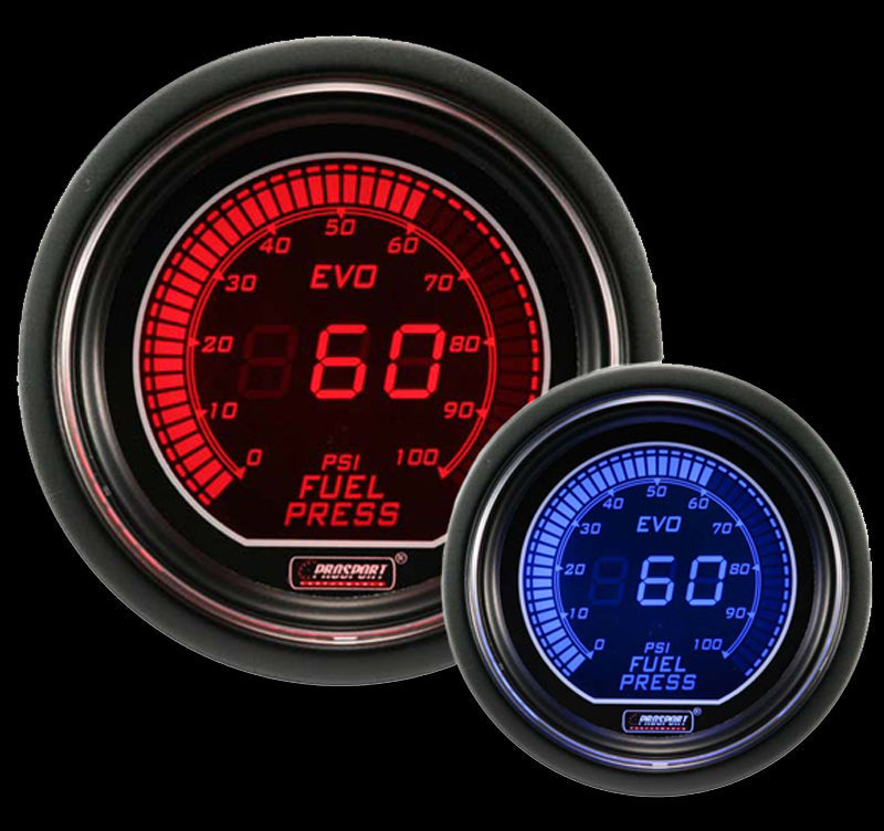 Manómetro eléctrico de presión de combustible Prosport Evo de 2-1/16"