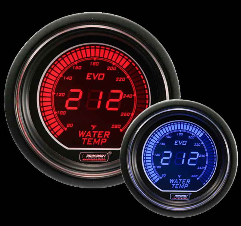 Medidor de temperatura de agua eléctrico Prosport Evo de 2-1/16"