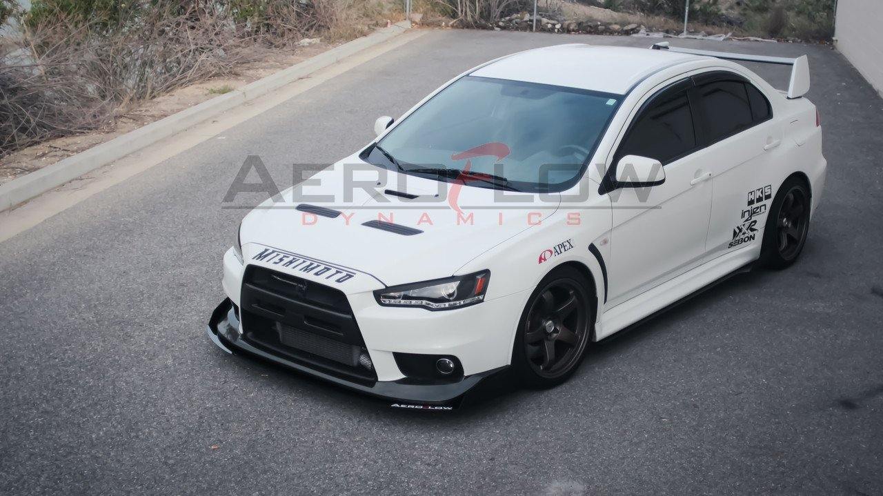 Aeroflow Dynamics 2007-2015 Mitsubishi Evo X / Ralliart Side skirt Extension V2