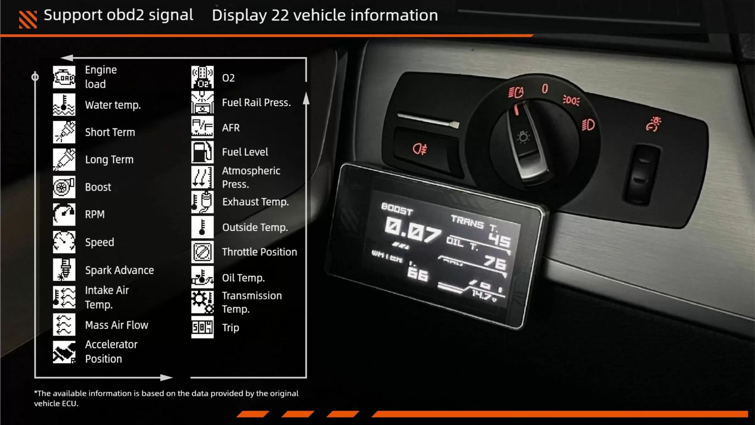 Pantalla multifunción FD EVO OBD II