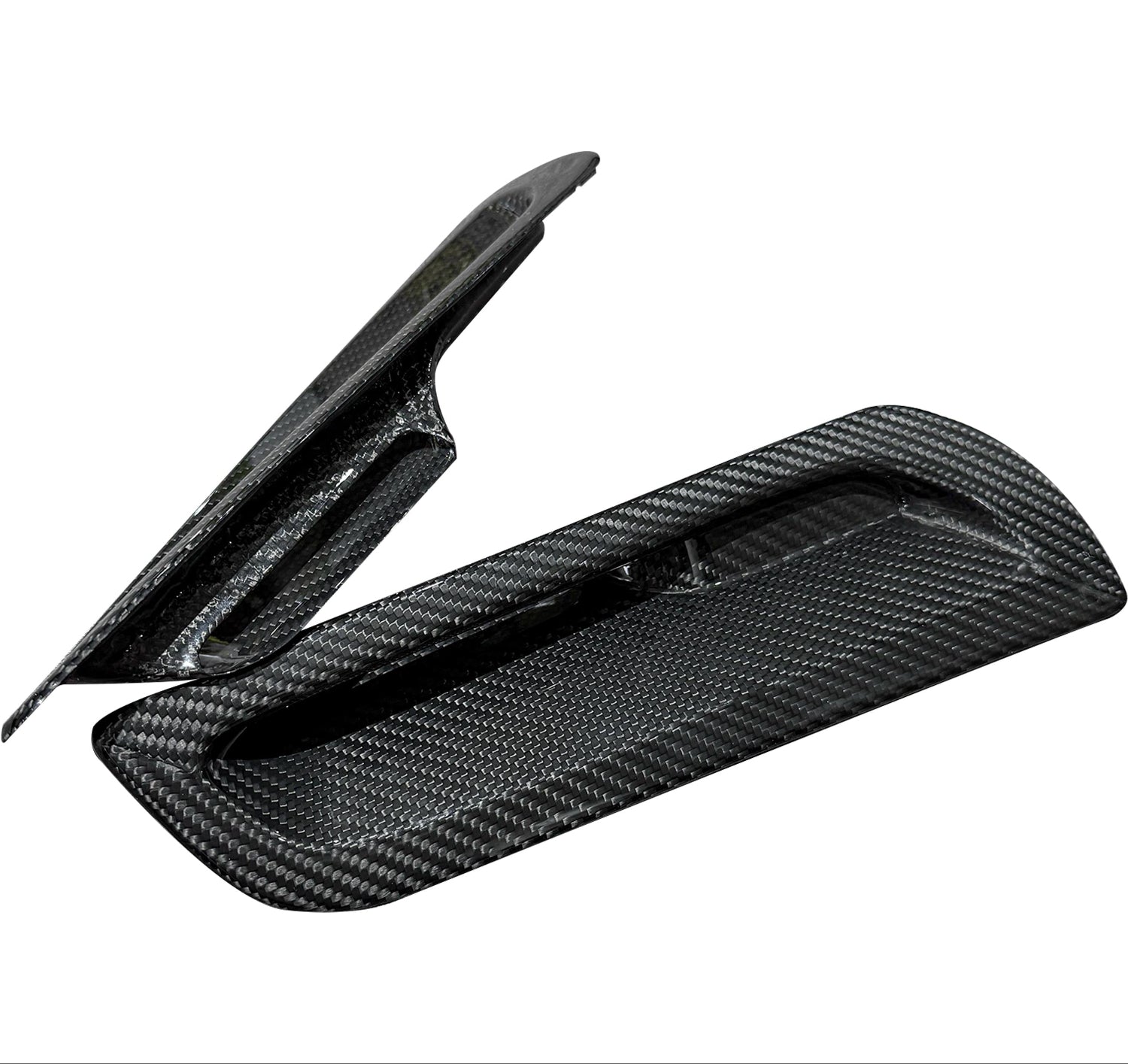 Close-up of GR Corolla front bumper air ducts.