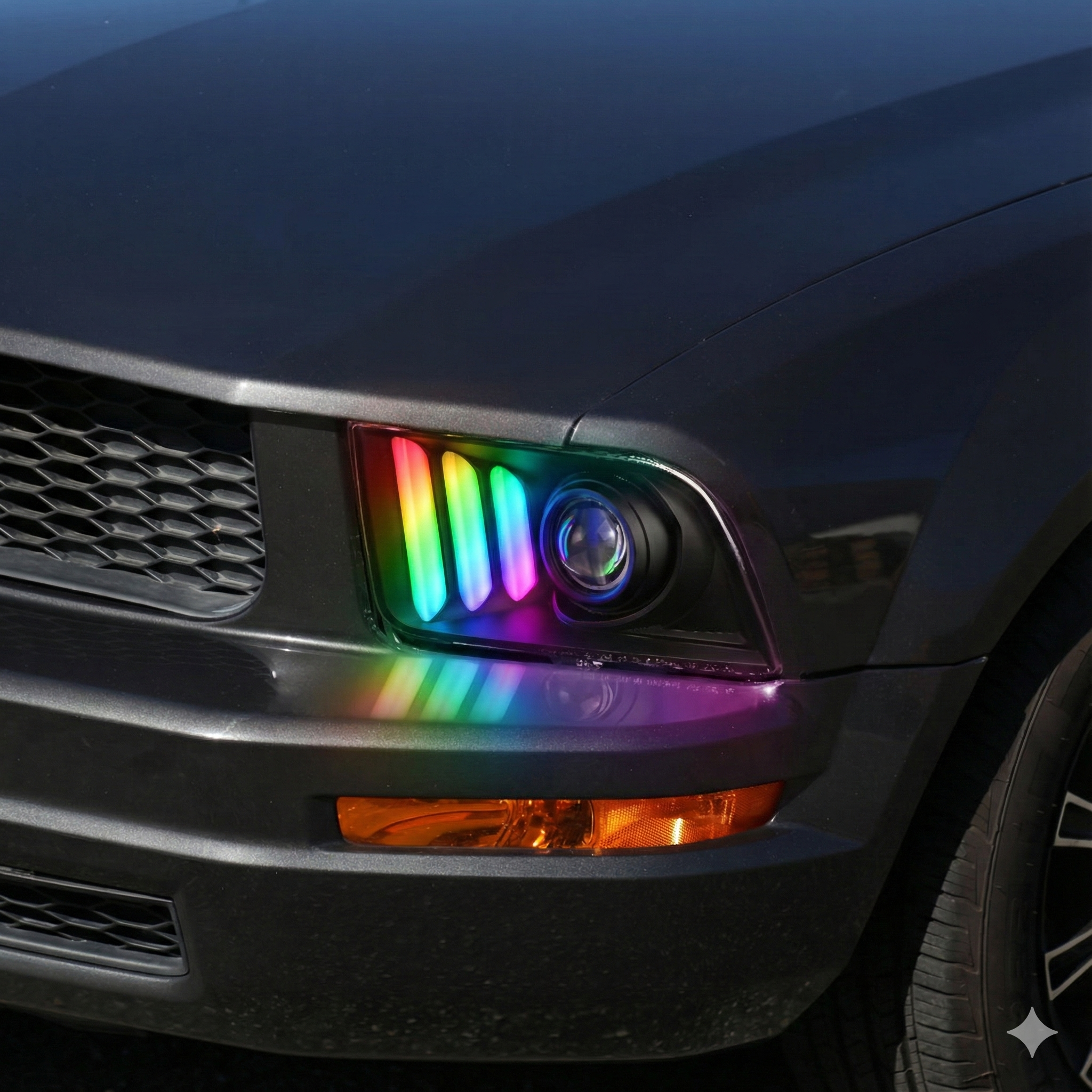 NTXGlow Style Color Shifting Tail Lights (2020-2025 Ford Mustang) - 2