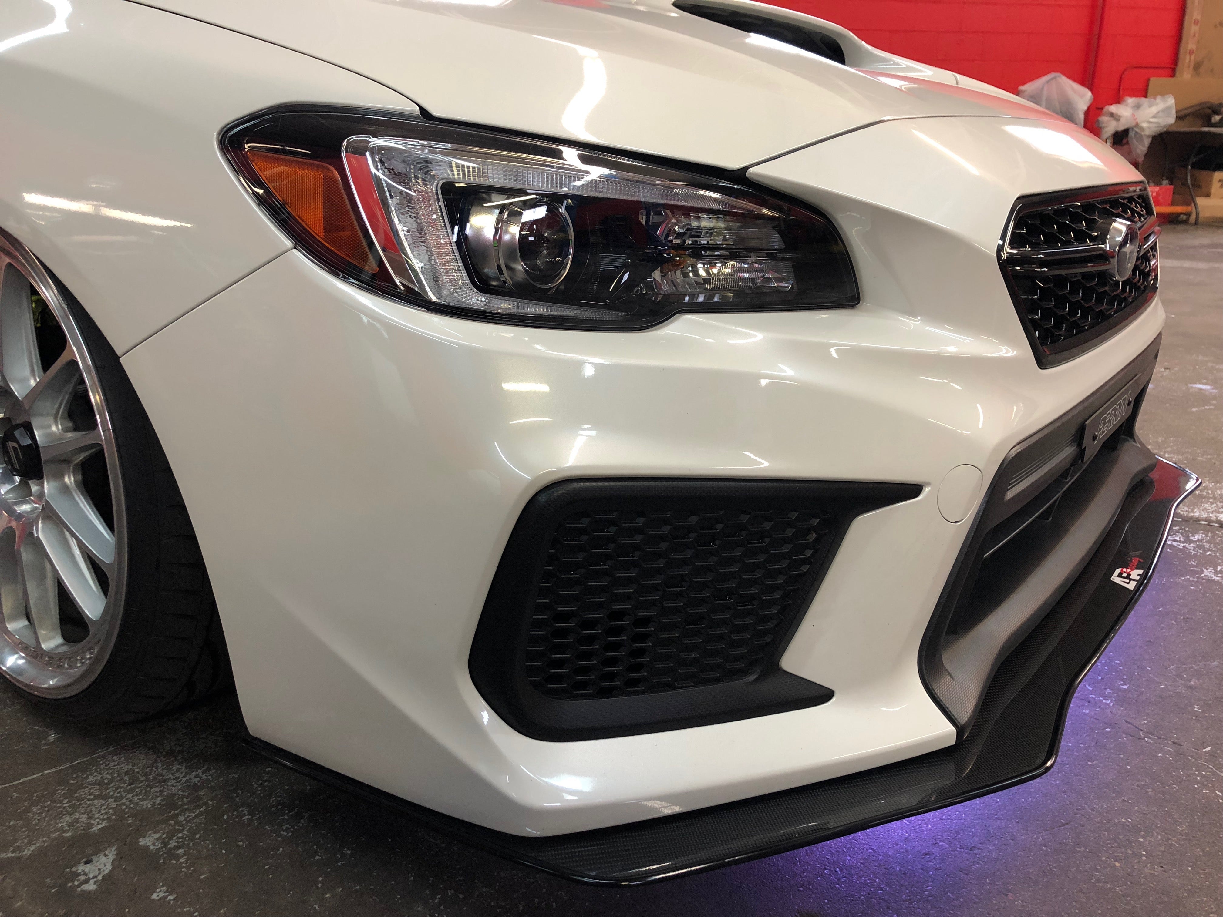 APR Carbon Fiber Wind Splitter w/ Rods (2018-2021 Subaru WRX/ STI With NO Lip)