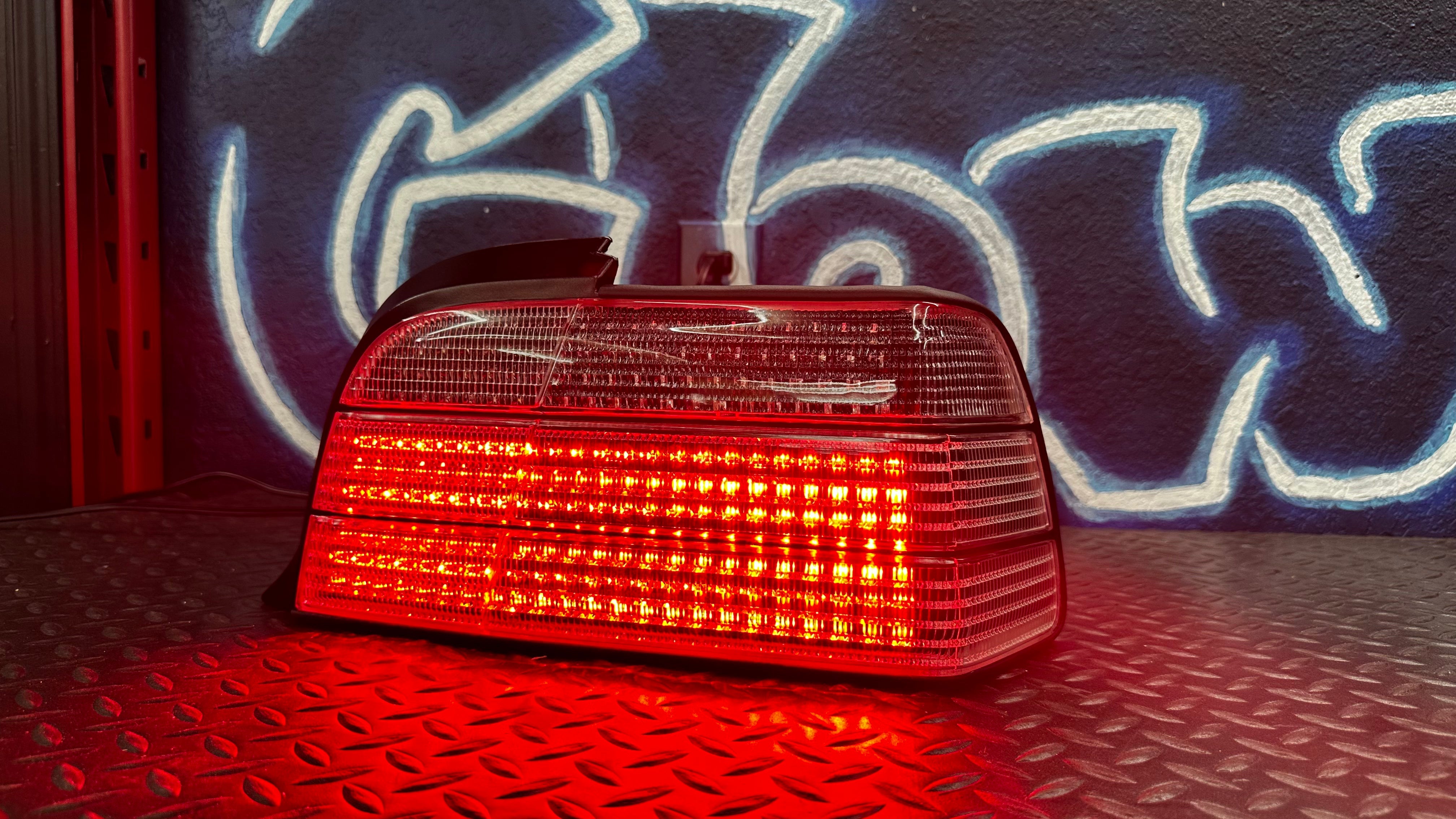 NTXGlow Custom Grid Style Tail Lights (1992-1999 BMW 3 Series Coupe E36) - 1