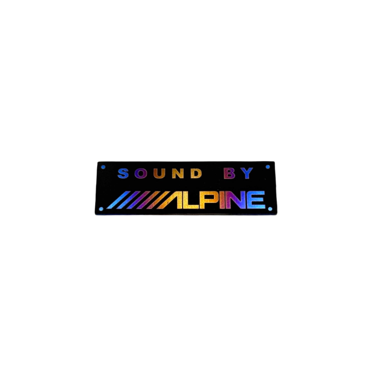 Alpine sound system logo on a white background