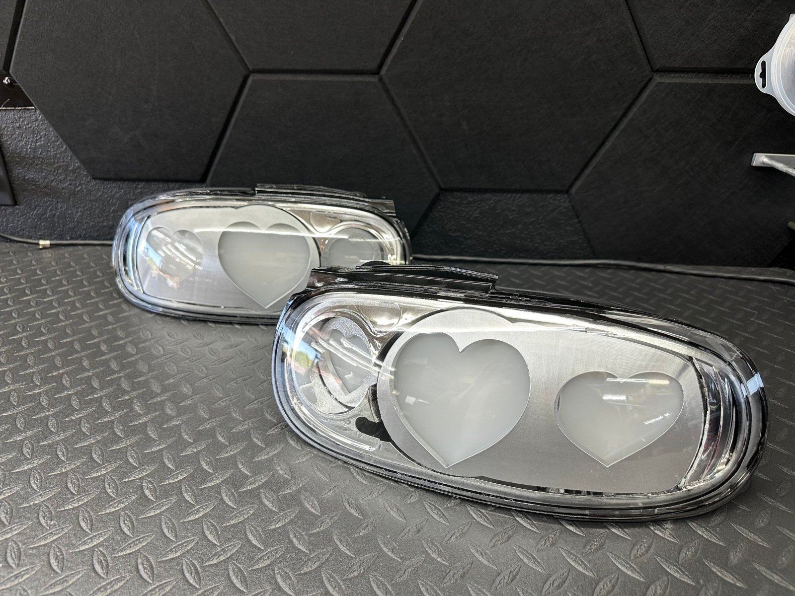 NTXGlow Clear Diffused Heart Tail Lights | 1990 - 1997 Na Mazda Miata - 7