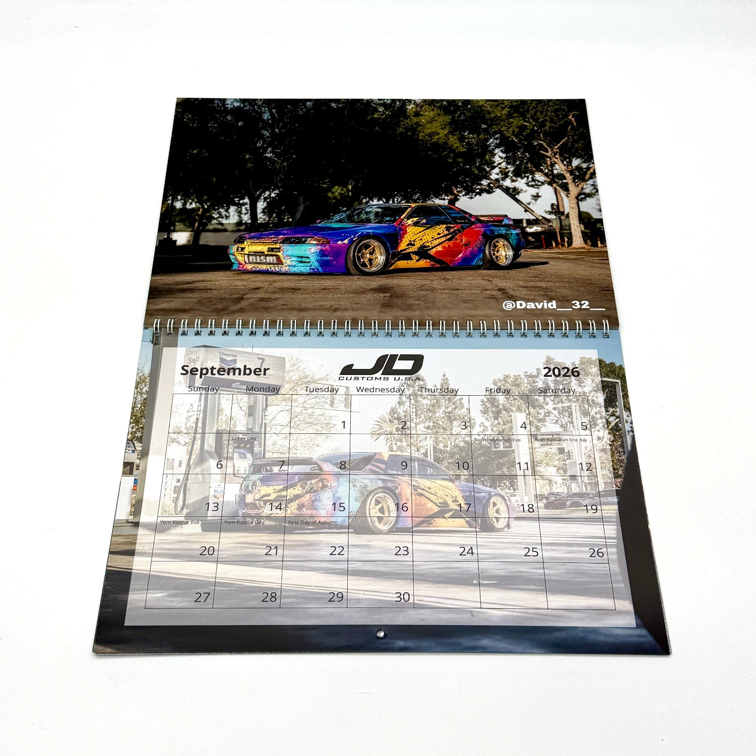 JD Customs USA 2026 Car Calendar September