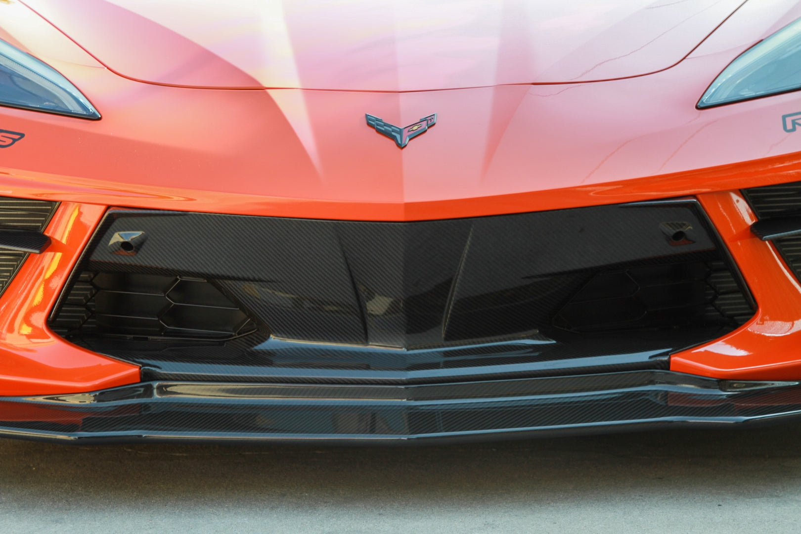 APR Carbon Fiber Front Bumper Center Bezels (2020+ Chevrolet Corvette C8)