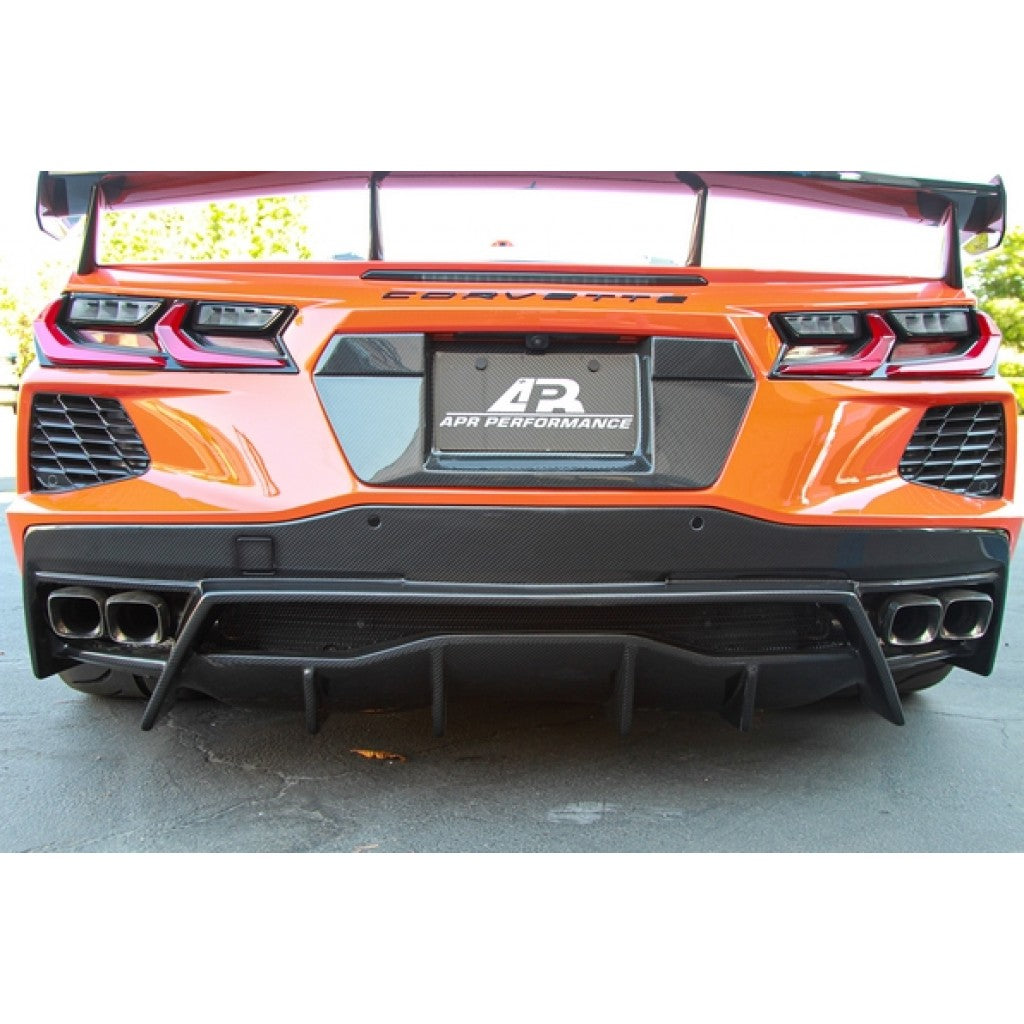 APR Carbon Fiber License Plate Backing (2020+ Chevrolet Corvette C8)
