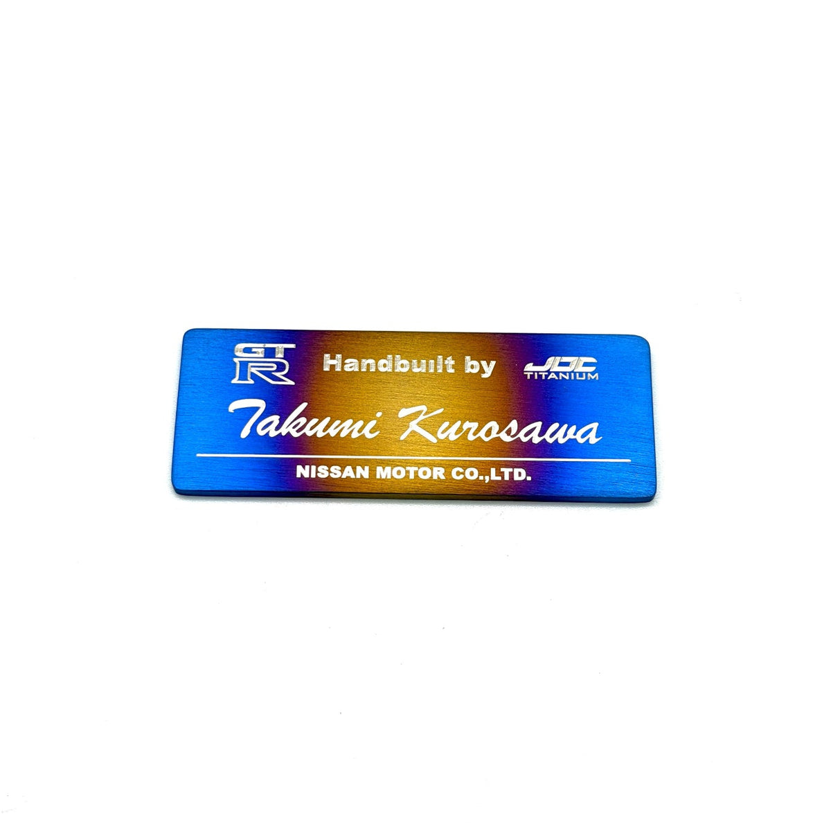 JDC Titanium "Takumi" Engine Builder Badge | Nissan R35 GT-R