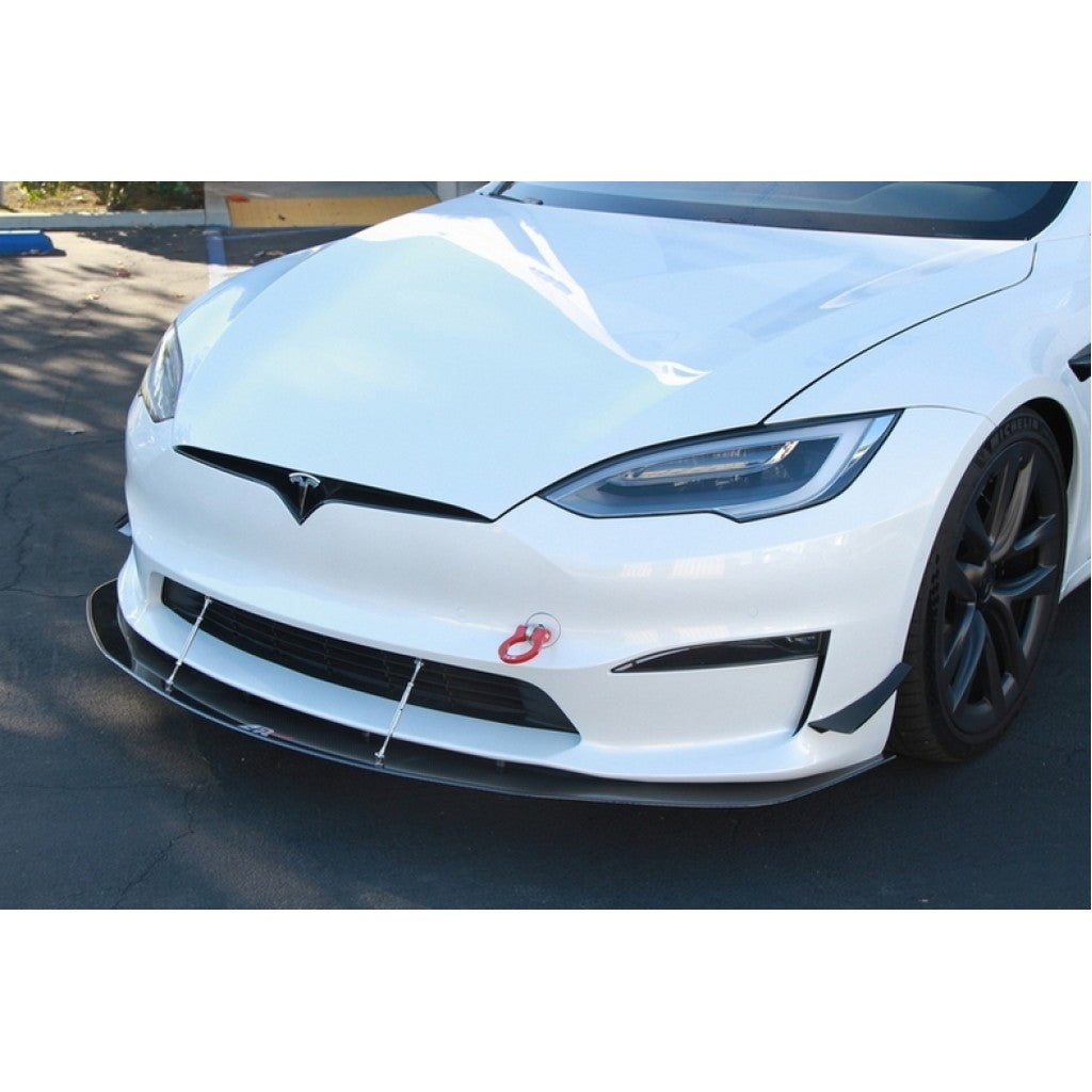 APR Carbon Fiber Front Wind Splitter (2021+ Tesla Model S Plaid)