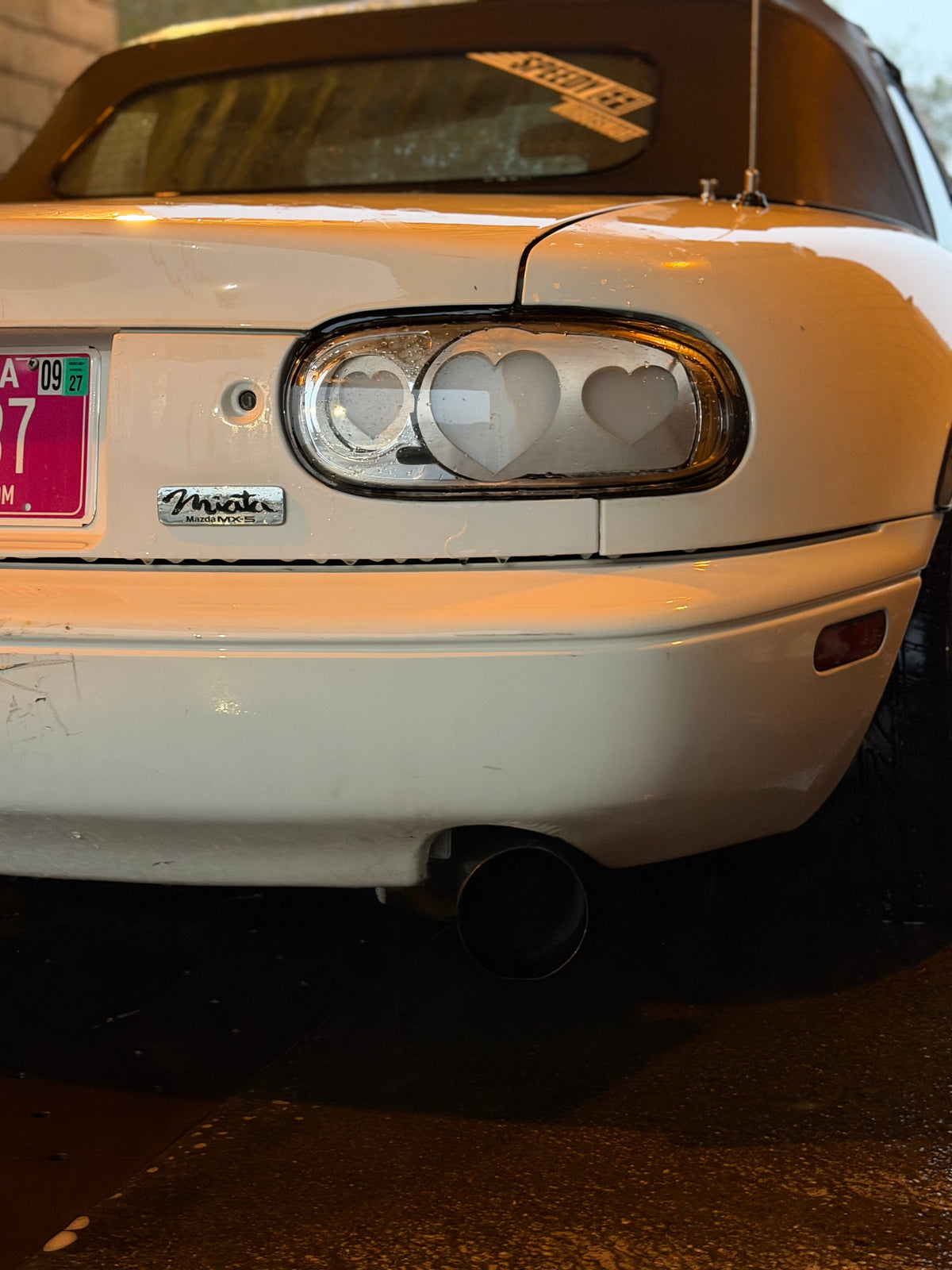 NTXGlow Clear Diffused Heart Tail Lights | 1990-1997 Na Mazda Miata