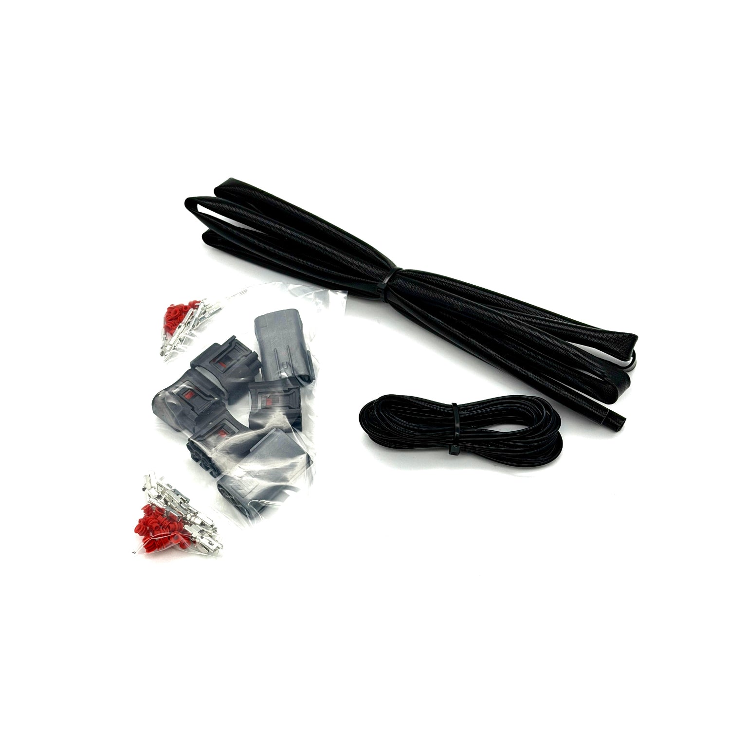wire and connectors on a white background.