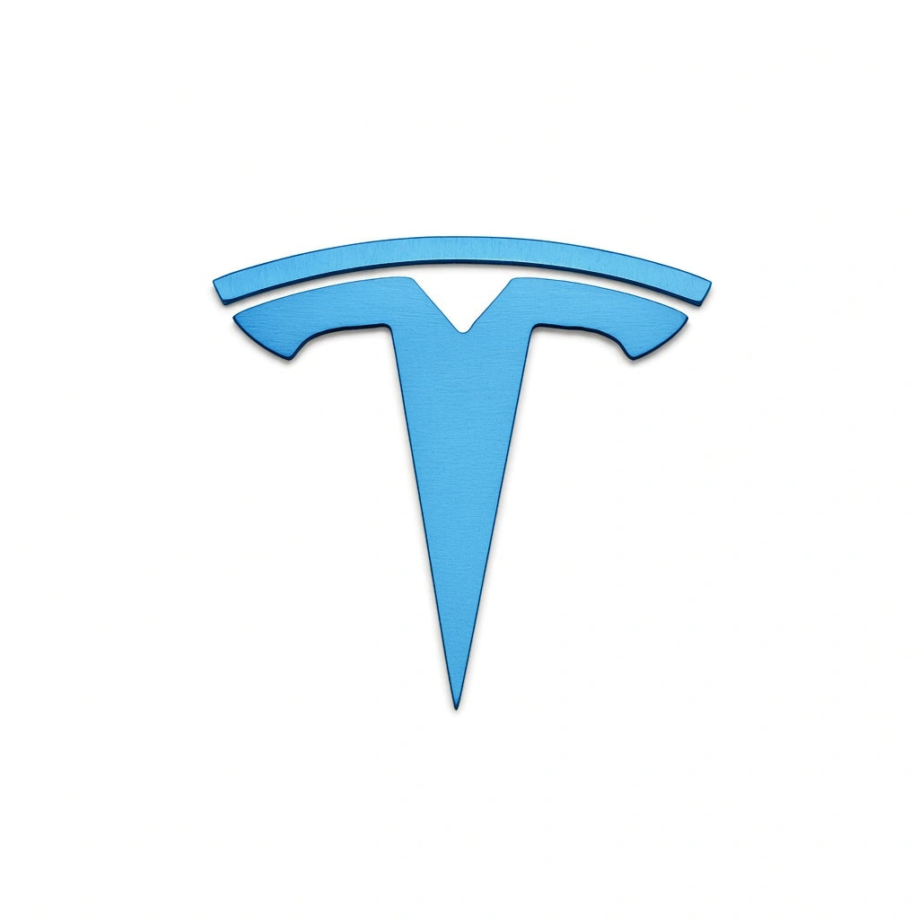 JDC Titanium "Tesla" Badge — Aqua