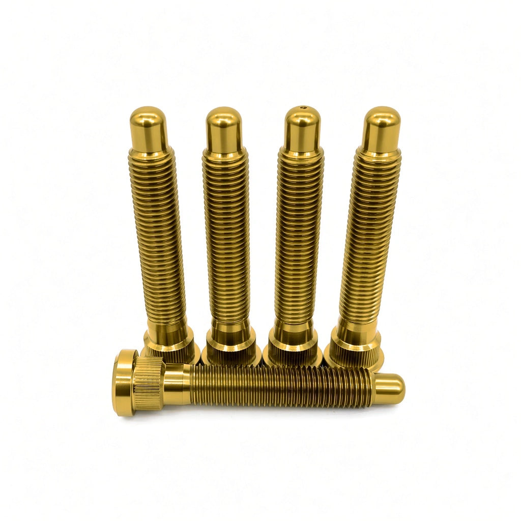 JDC Titanium Extended Wheel Studs | Multiple Applications — Bronze — Set of 5 — M12x1.25