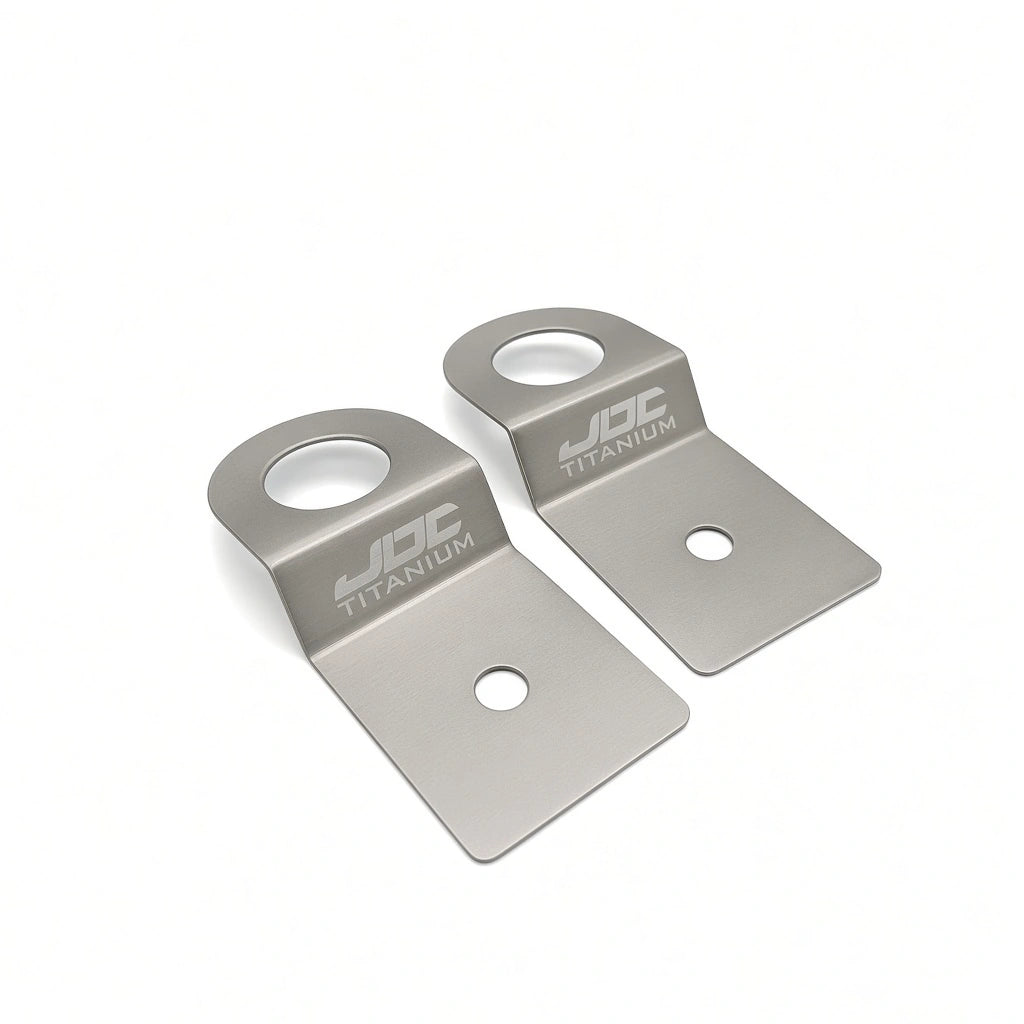 JDC Titanium Radiator Stay Bracket Set | 2008-2021 Subaru WRX/STI — Bare — No Thanks