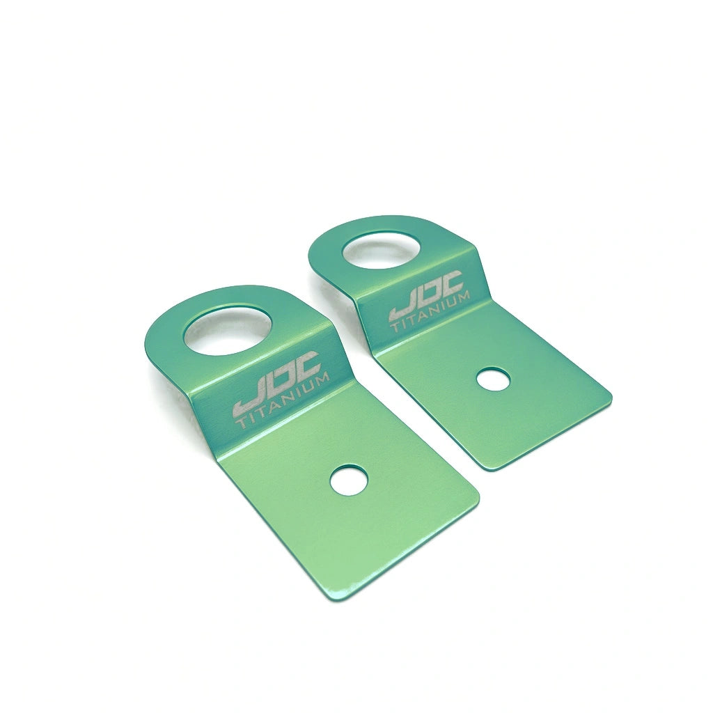 JDC Titanium Radiator Stay Bracket Set | 2008-2021 Subaru WRX/STI — Green — No Thanks