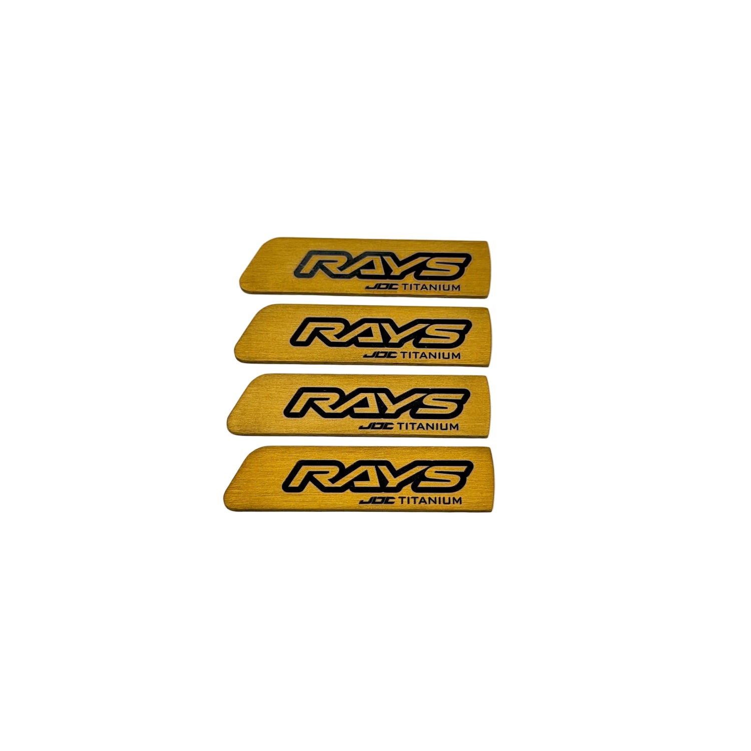 JDC Titanium Rays Center Cap Plaque Inserts in Bronze with a dark logo