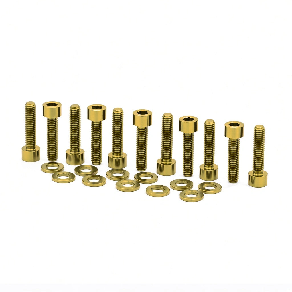 JDC Titanium SST Transmission Pan Hardware Kit | Mitsubishi Evo X SST — Bronze — Flush-Fit Allen Head