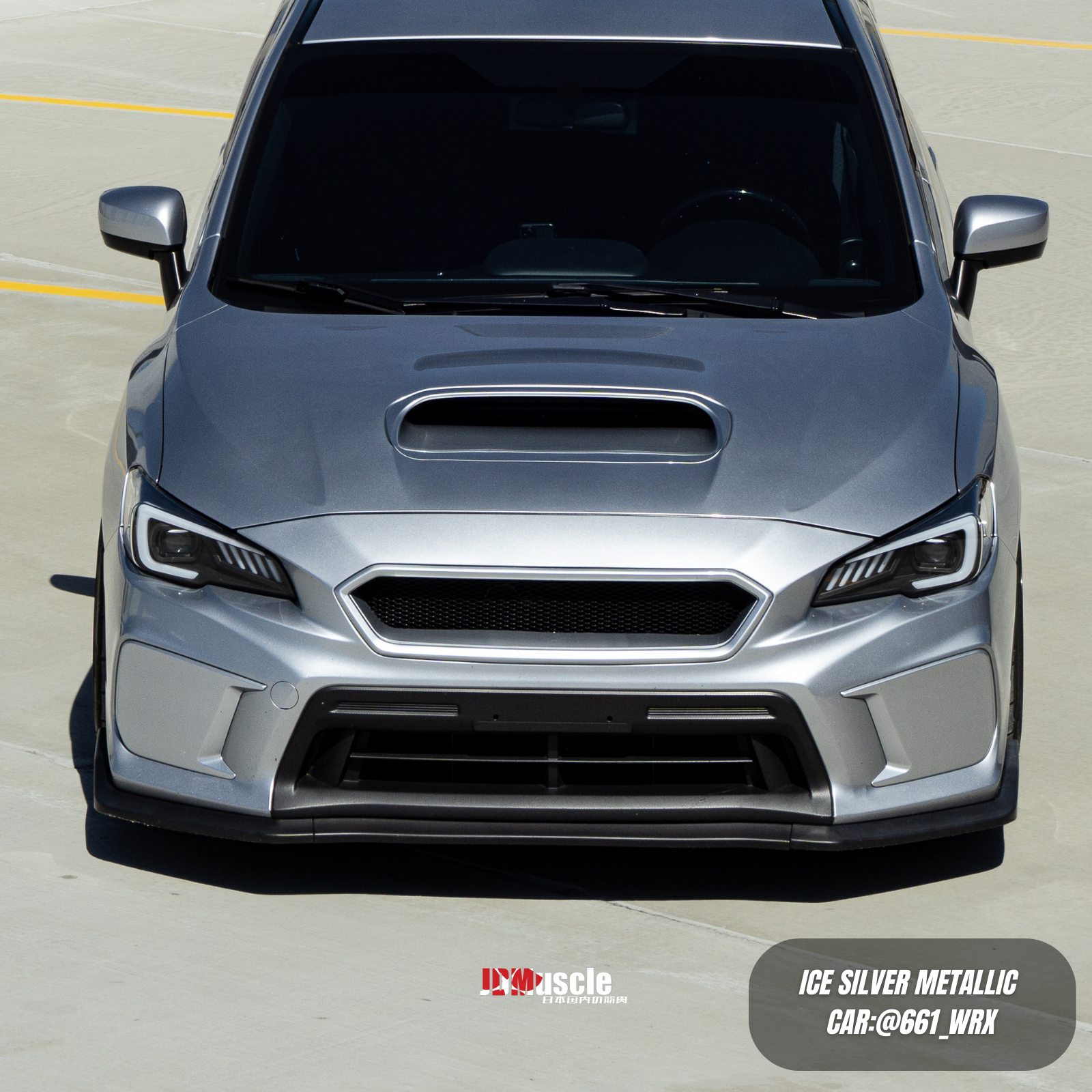 JDMuscle CS Style V2 Front Bumper Grille-Paint Matched/Gloss Black (18-21 WRX/STI)