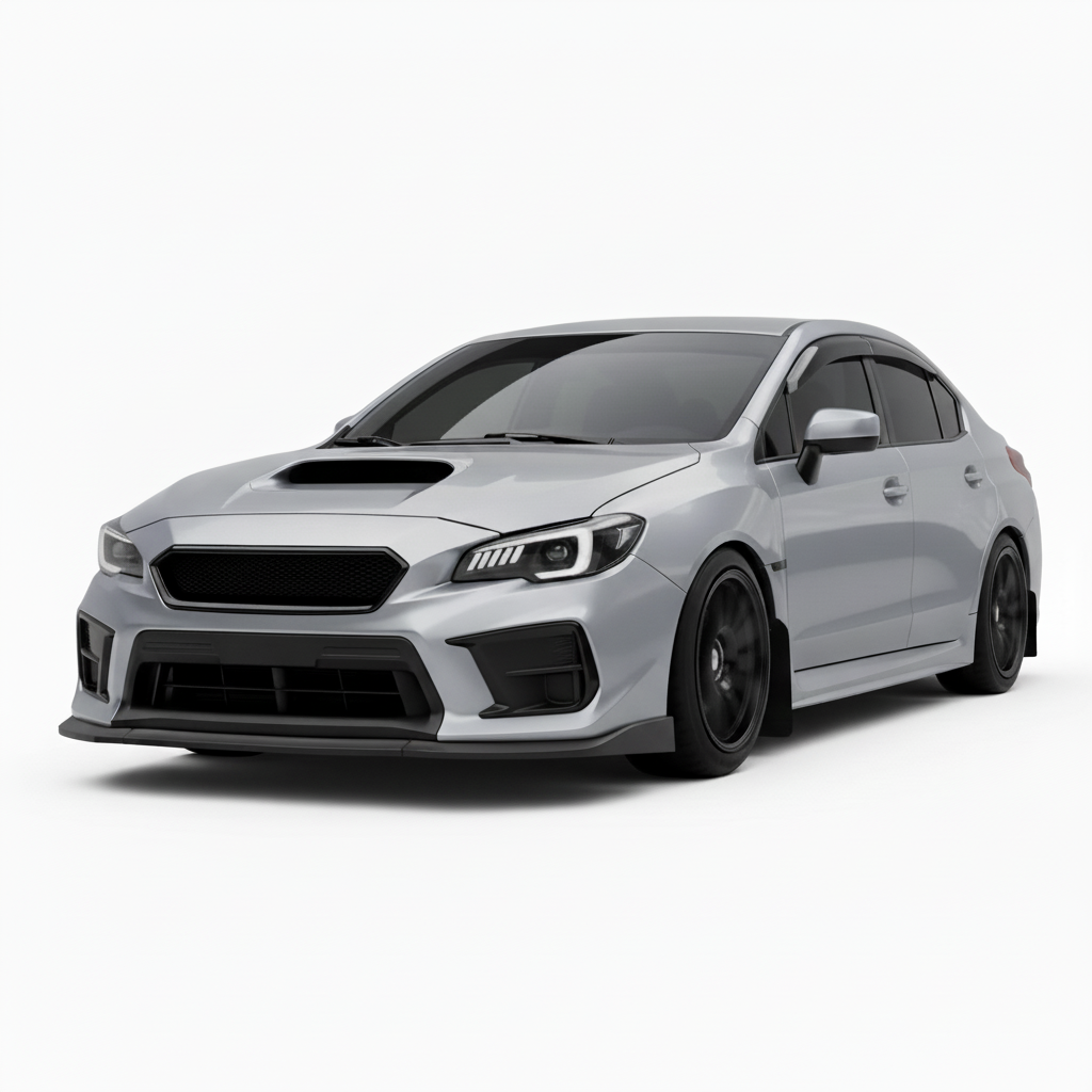 JDMuscle CS Style V2 Front Bumper Grille-Paint Matched/Gloss Black (18-21 WRX/STI)