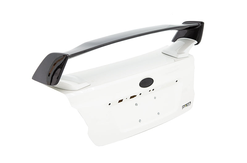 Alerón de fibra de carbono/negro brillante estilo OLM STI sin bases - WRX/STI 2015+