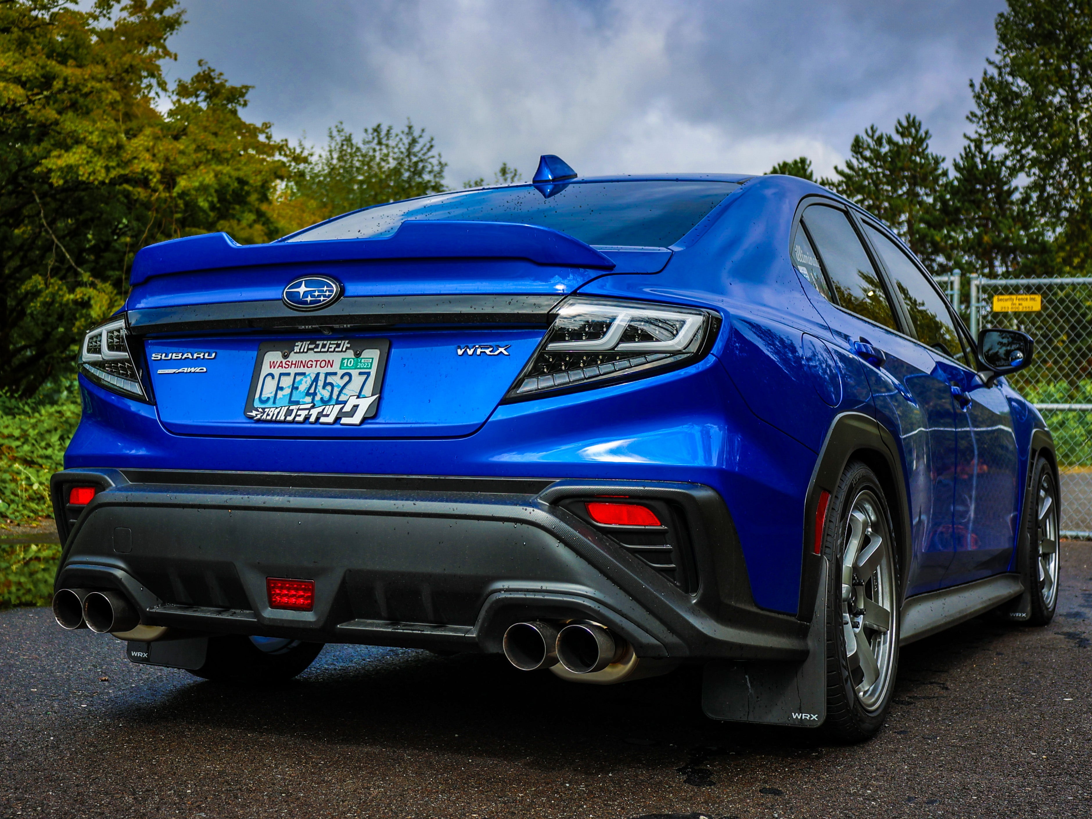 Luces traseras LED OLM Spec-AR (lente transparente/base negra/barra blanca) - WRX 2022+