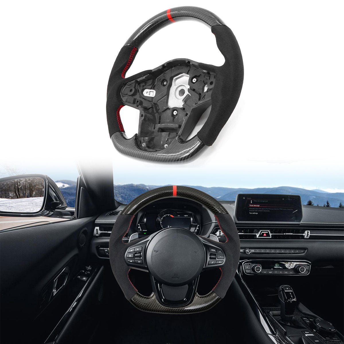 K2 Industries Carbon Fiber Steering Wheel for 2020-2025 Toyota Supra