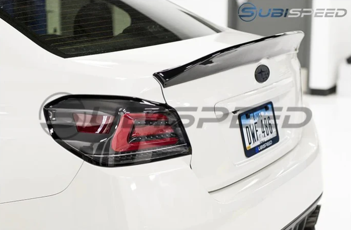 Alerón de pico de pato de fibra de carbono de punto alto OLM para WRX/STI 2015+