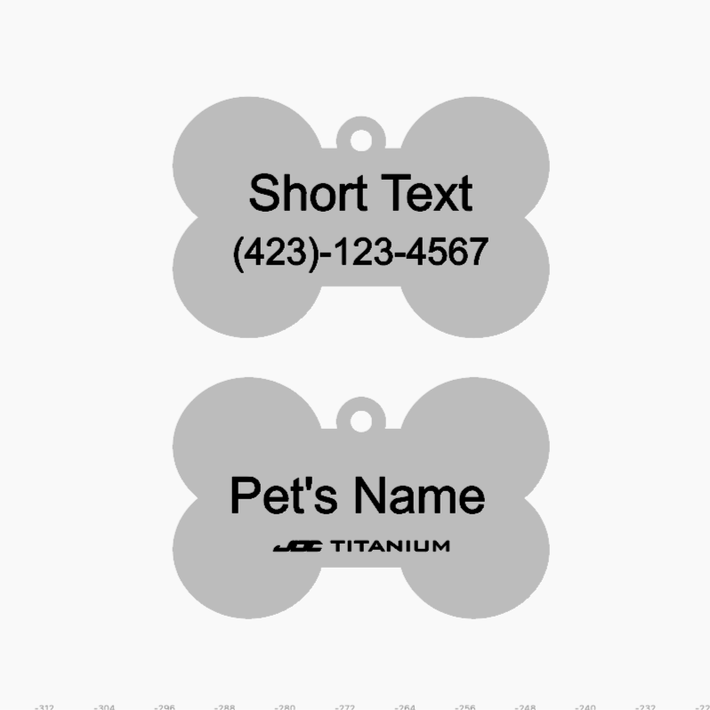JDC Titanium Customizable Dog Tags
